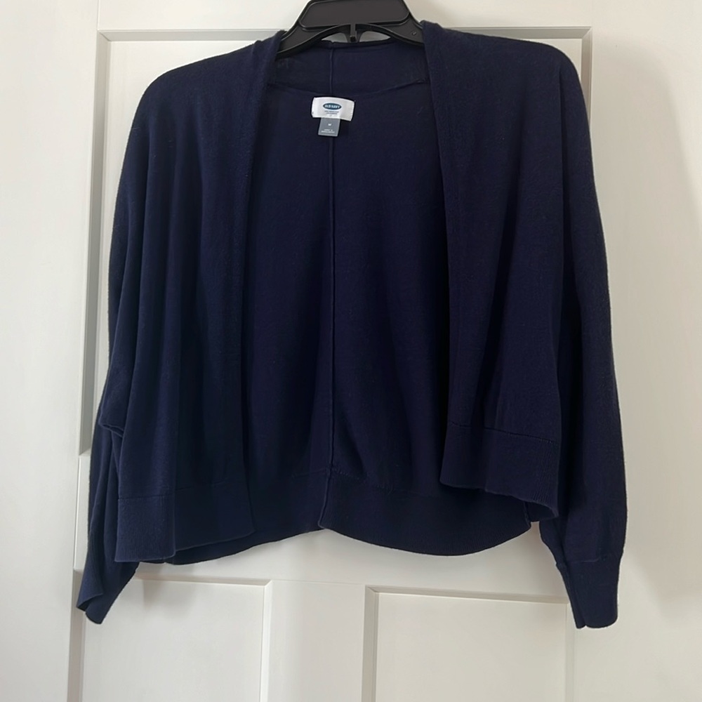 Old Navy Cropped Cardigan Navy